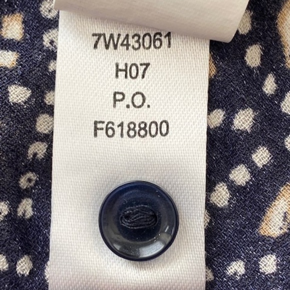 Lucky Brand Women's Navy Blue Button Down Rayon Oversized Tunic Size Small - Picture 7 of 12